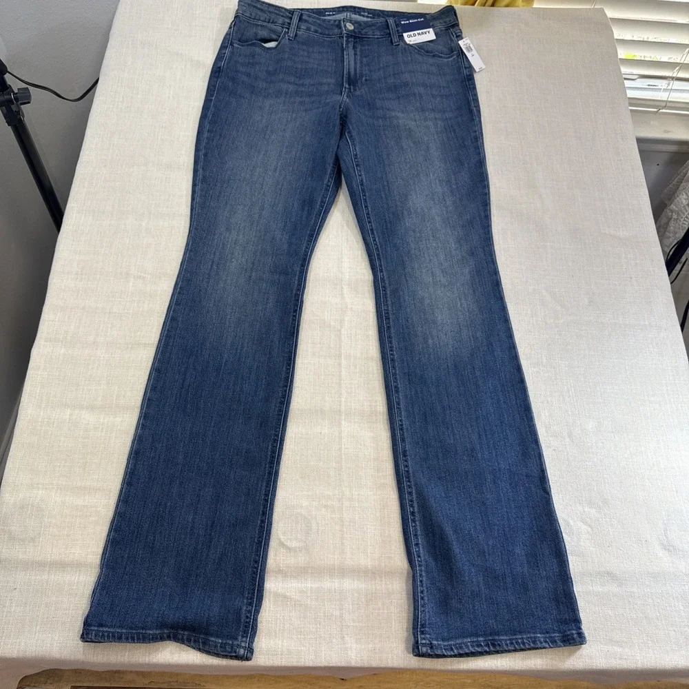Old‎ Navy Wow Bootcut Jeans Womens 12 Long Blue Mid Rise Stretch Denim Y2K